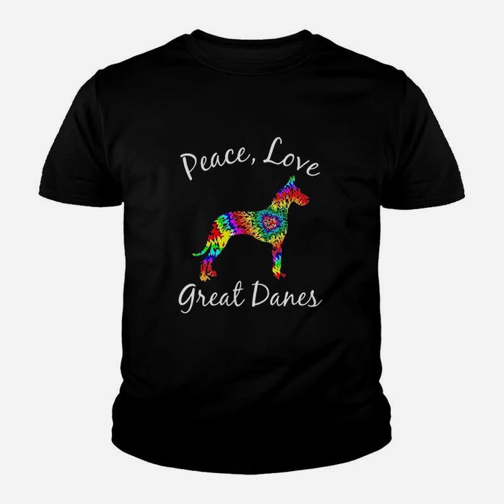 Great Dane Mom Fun Dog Mom Gift Peace Love Great Dane Mama Youth T-shirt