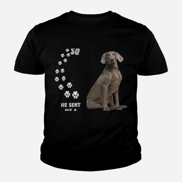 Grey Hunting Dog Quote Mom Weim Dad Costume, Cute Weimaraner Youth T-shirt