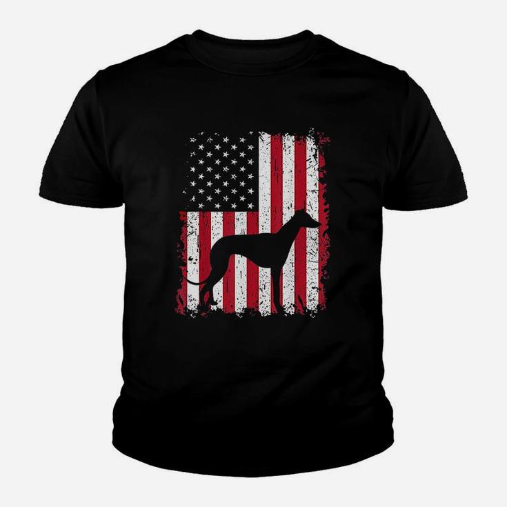 Greyhound American Usa Flag Youth T-shirt