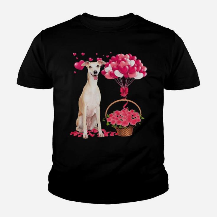 Greyhound Balloon Valentines Day Youth T-shirt
