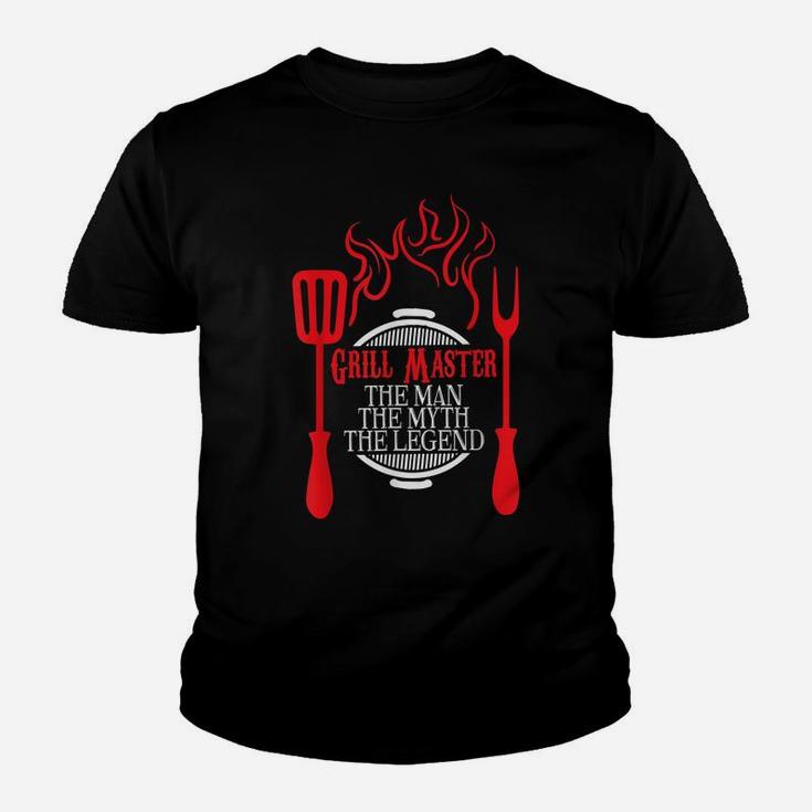 Grill Master The Man The Myth The Legend Chef Youth T-shirt