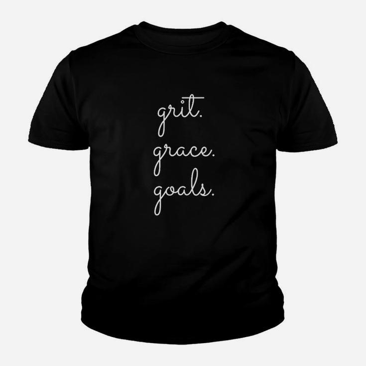 Grit Grace Goals Motivational Inspirational Youth T-shirt