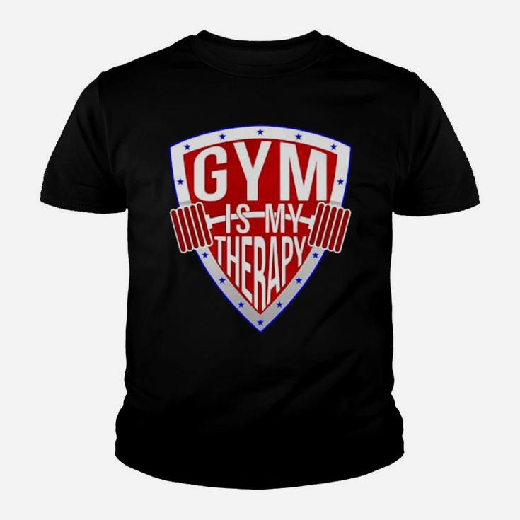 Gym Is My Therapy Youth T-shirt