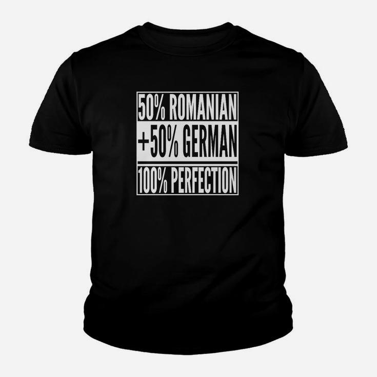 Halb Rumänisch Halb Deutsch Perfektes Tee, Bilinguales Design Kinder Tshirt