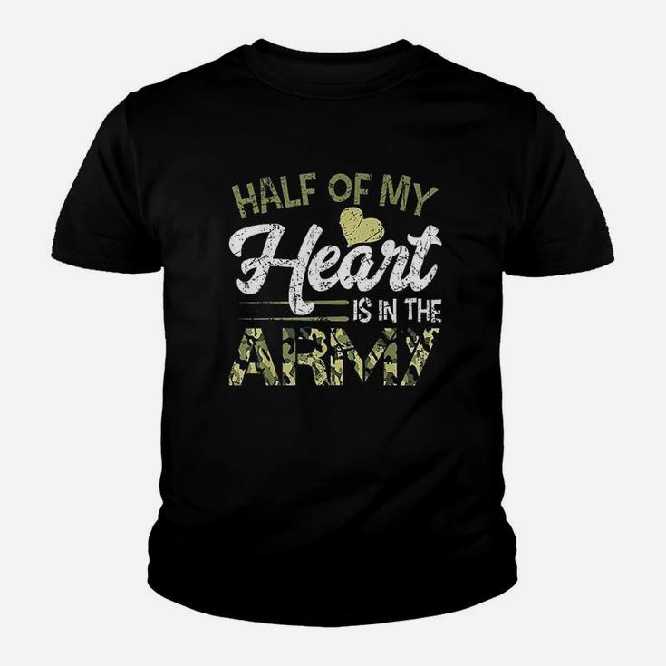 Half Of My Heart Is In The Army Youth T-shirt