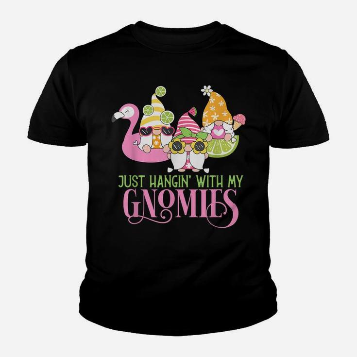 Hangin' With My Gnomies Gnomes Summer Vacation Cute Gnome Youth T-shirt
