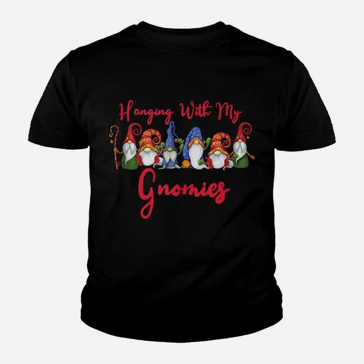 Hanging With My Gnomies Funny Cute Gnome Christmas Gifts Youth T-shirt