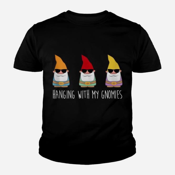 Hanging With My Gnomies Funny Yard Gnome Garden Gift Youth T-shirt