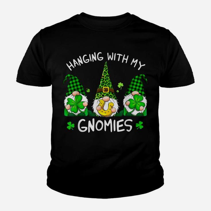 Hanging With My Gnomies St Patricks Day Gnome Shamrock Irish Youth T-shirt