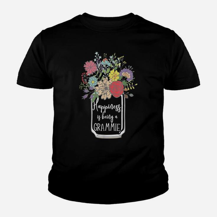 Happiness Is Being A Grammie Flower Youth T-shirt