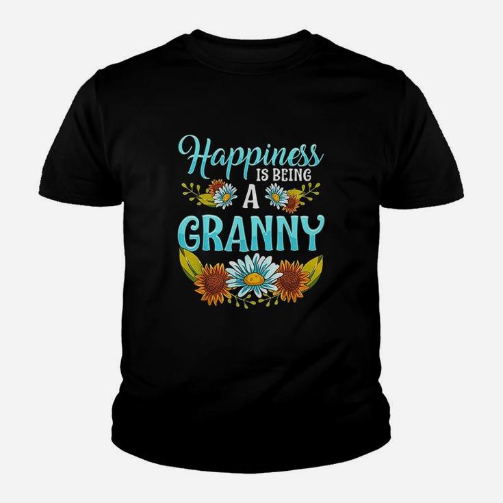 Happiness Is Being A Granny Cute Floral Mothers Day Gifts Youth T-shirt