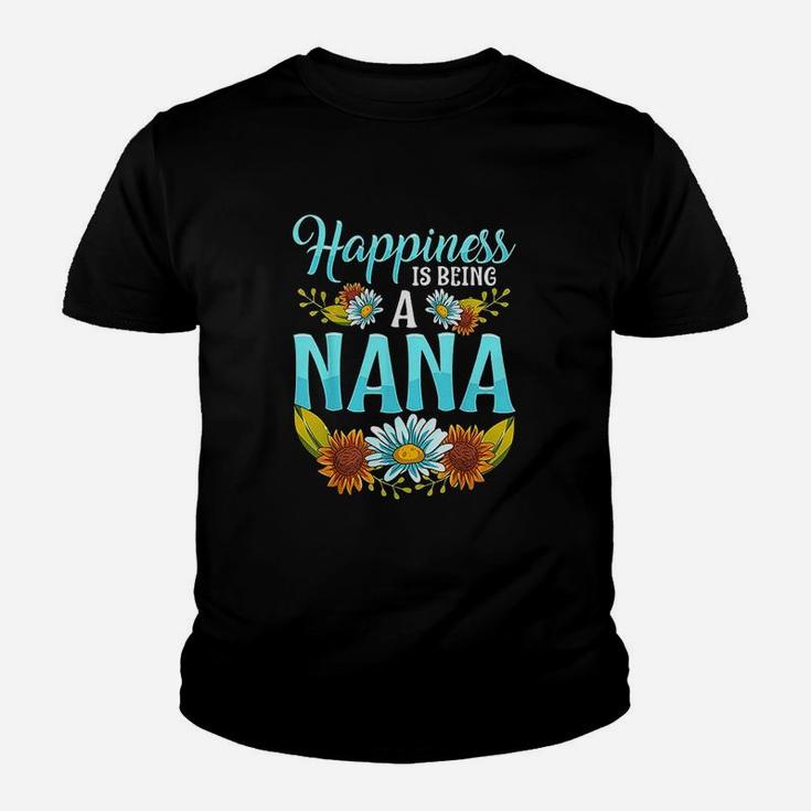 Happiness Is Being A Nana Cute Floral Mothers Day Gifts Youth T-shirt