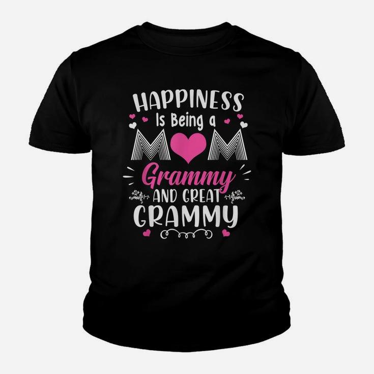 Happiness Is Being Mom Grammy And Great Grammy Mothers Day Youth T-shirt