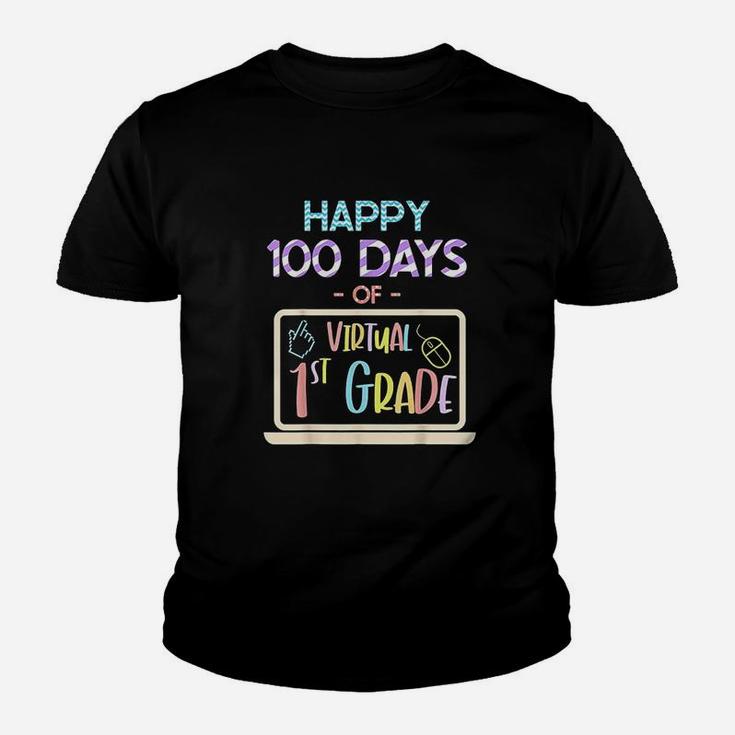 Happy 100 Days Of Virtual First Grade  100th Day Of School Youth T-shirt