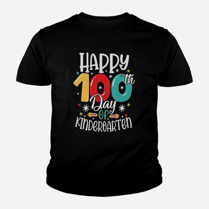 Happy 100th Day Of Kindergarten Colorful Gift For Kids Youth T-shirt