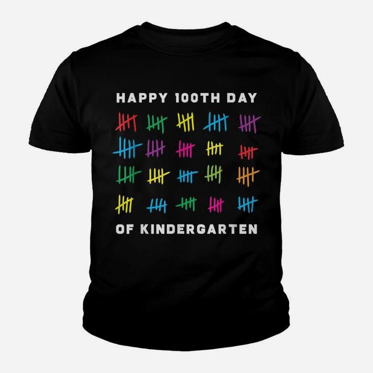 Happy 100Th Day Of Kindergarten Tshirt Happy Days Of School Youth T-shirt