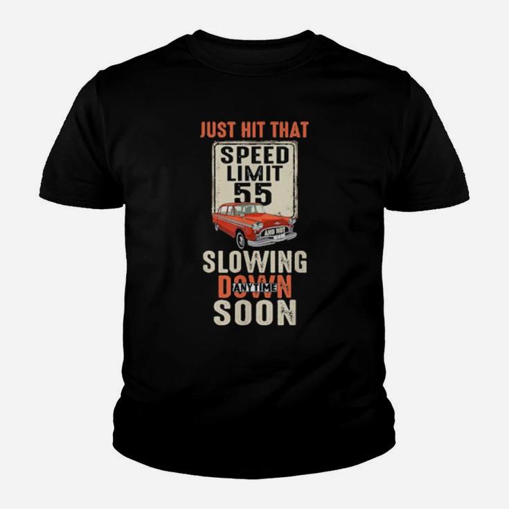Happy 55Th Birthday With Speed Limit Sign 55 Years Old Youth T-shirt