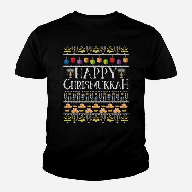 Happy Chrismukkah Hanukkah Ugly Christmas Theme Design Gifts Sweatshirt Youth T-shirt
