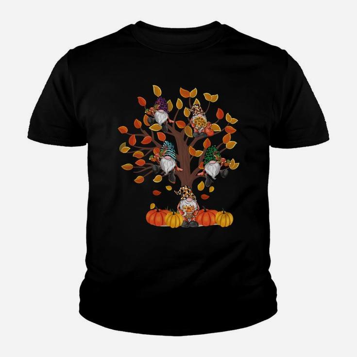 Happy Fall Y'all Gnomes Tree Pumpkin Autumn Thanksgiving Sweatshirt Youth T-shirt