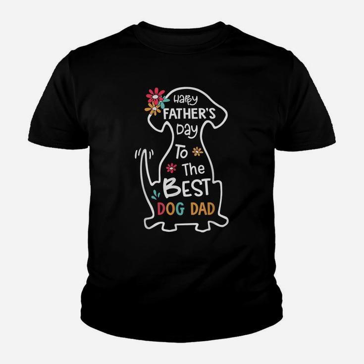 Happy Father's Day To The Best Dog Dad Lover Father's Day Youth T-shirt