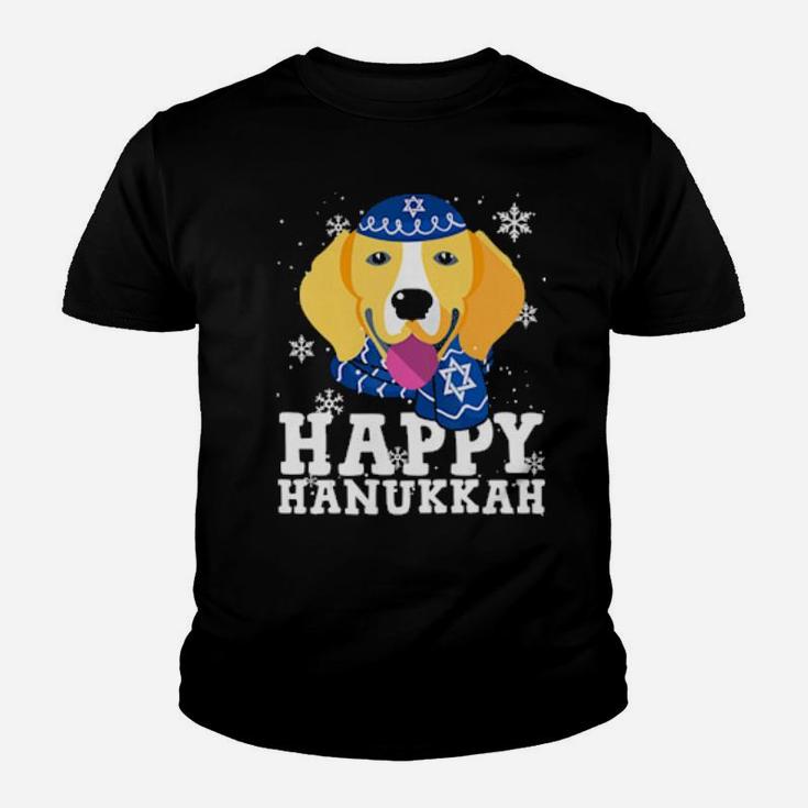 Happy Hanukkah Beagle Dog Funny Ugly Xmas Youth T-shirt