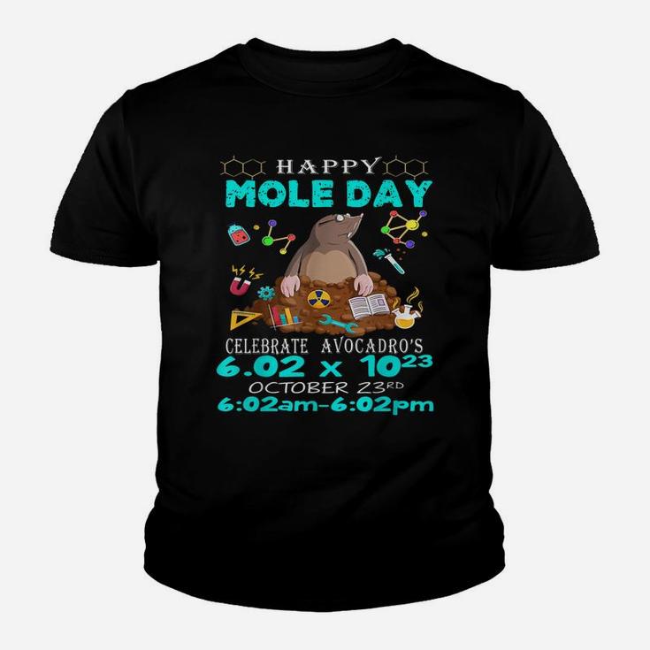 Happy Mole Day October 23Rd Funny Chemistry Science Youth T-shirt