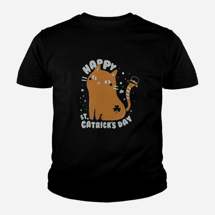 Happy St Catricks Day St Patricks Cat Youth T-shirt