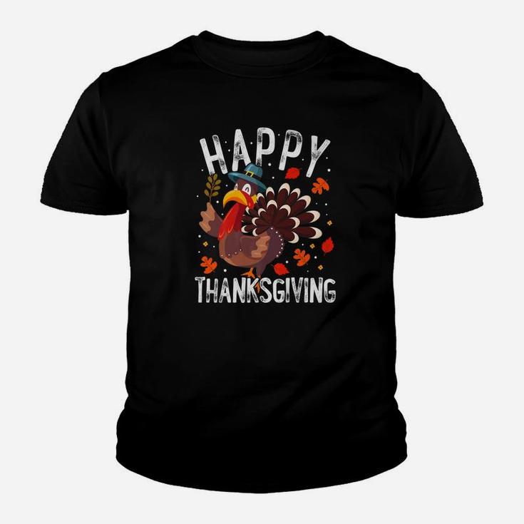 Happy Thanksgiving For Kids Boys Girls Turkey Day Youth T-shirt