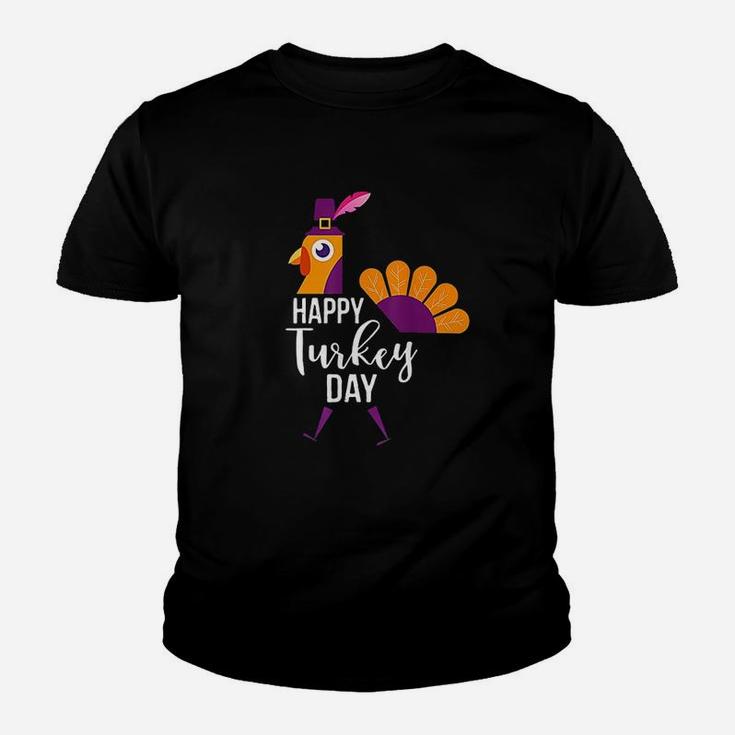 Happy Turkey Day Funny Thanksgiving Holiday Gift Youth T-shirt