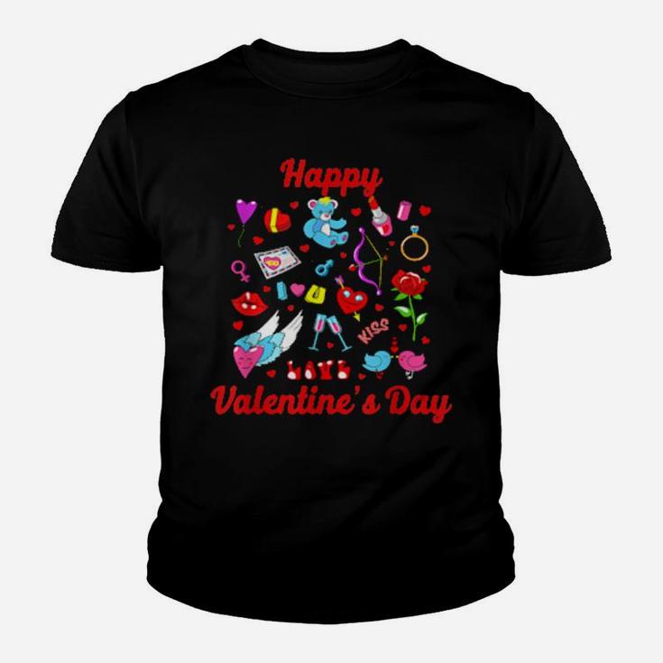 Happy Valentine Day Couple, For Youth T-shirt
