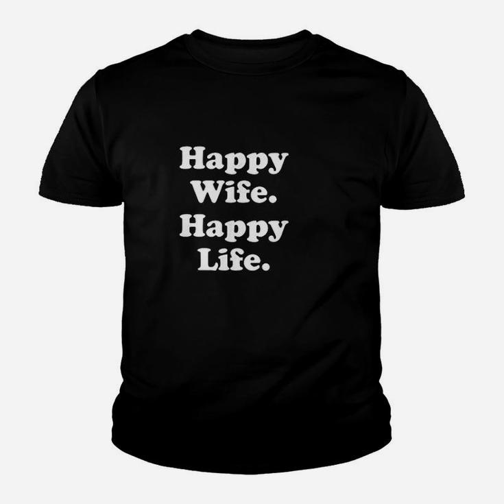 Happy Wife Happy Life Wedding Funny Youth T-shirt