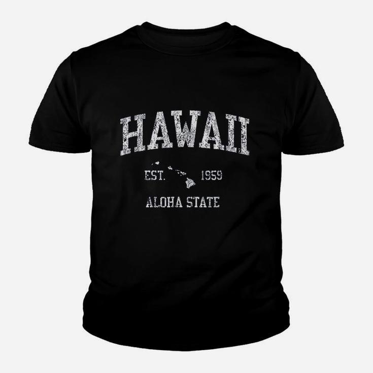 Hawaii Vintage Sports Design Hawaiian Islands Hi Youth T-shirt