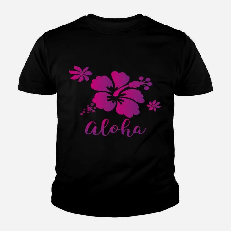 Hawaiian Islands Hibiscus Flower Aloha Lei Day T Shirt Youth T-shirt