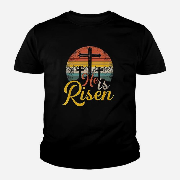 He Is Risen  Christian Easter Jesus Youth T-shirt