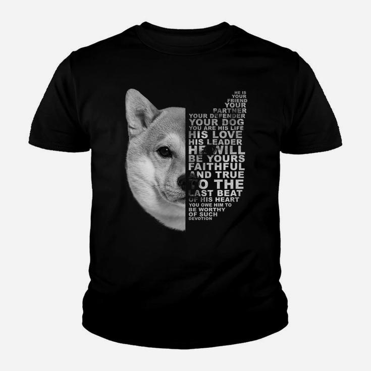 He Is Your Friend Your Partner Your Dog Shiba Inu Fox Dogs Youth T-shirt