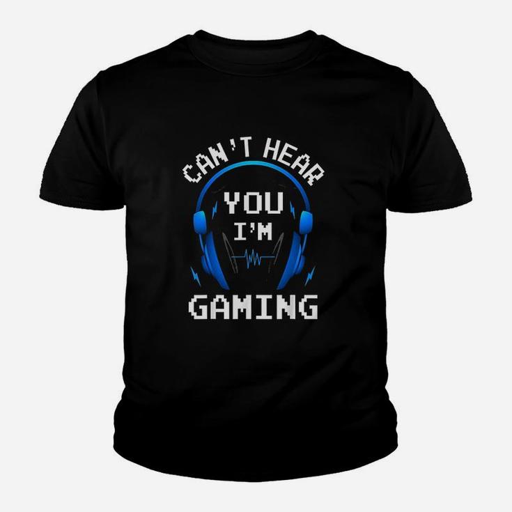 Headset Cant Hear You I Am Gaming Youth T-shirt