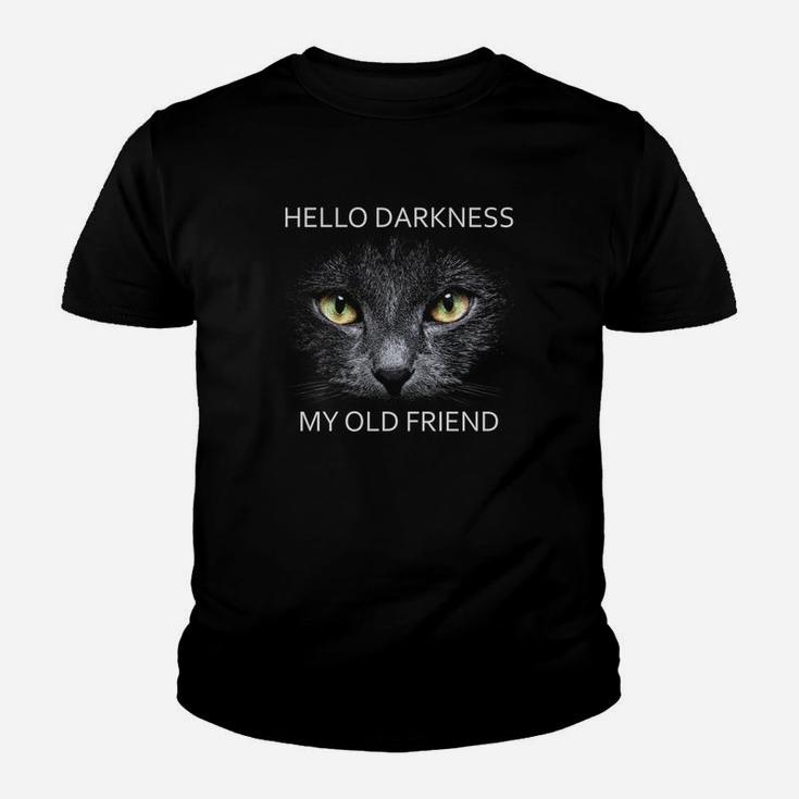 Hello Darkness My Old Friend Cat Love Long Sleeve Youth T-shirt