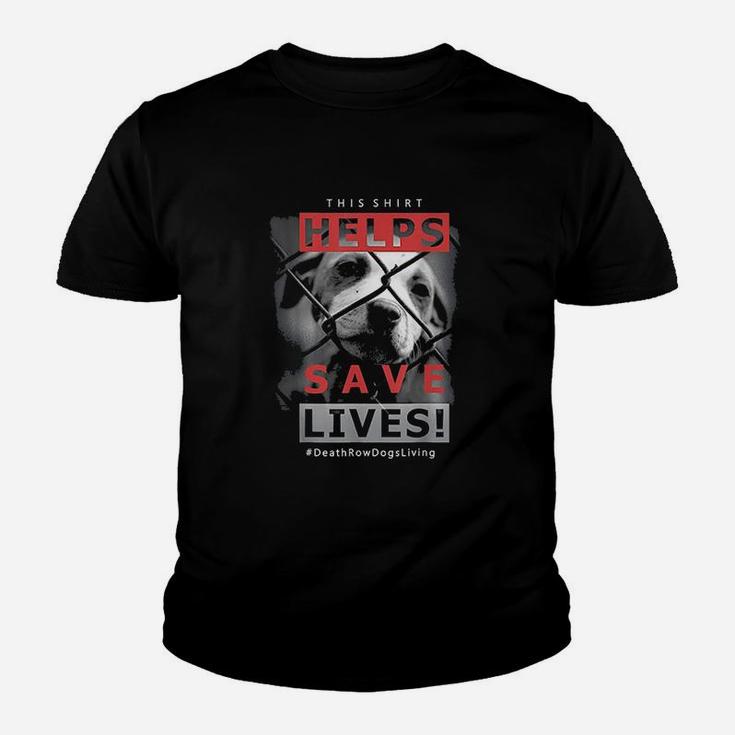 Helps Save Lives Rescue Animals Dog Youth T-shirt