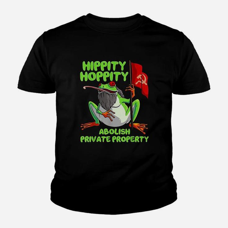 Hippity Hoppity Abolish Private Property Frog Youth T-shirt