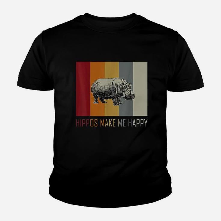 Hippo In Retro And Vintage Youth T-shirt