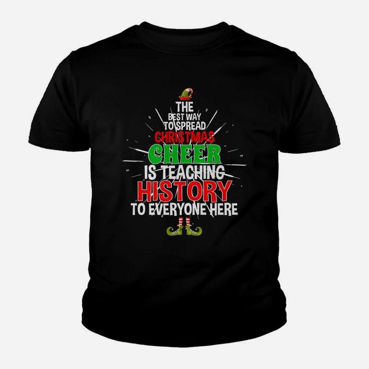 History Teacher Christmas Tee Spread Xmas Cheer Youth T-shirt