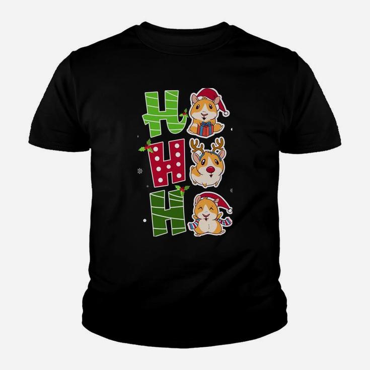 Ho Ho Ho Funny Guinea Pig Christmas Xmas Cute Santa Gift Youth T-shirt