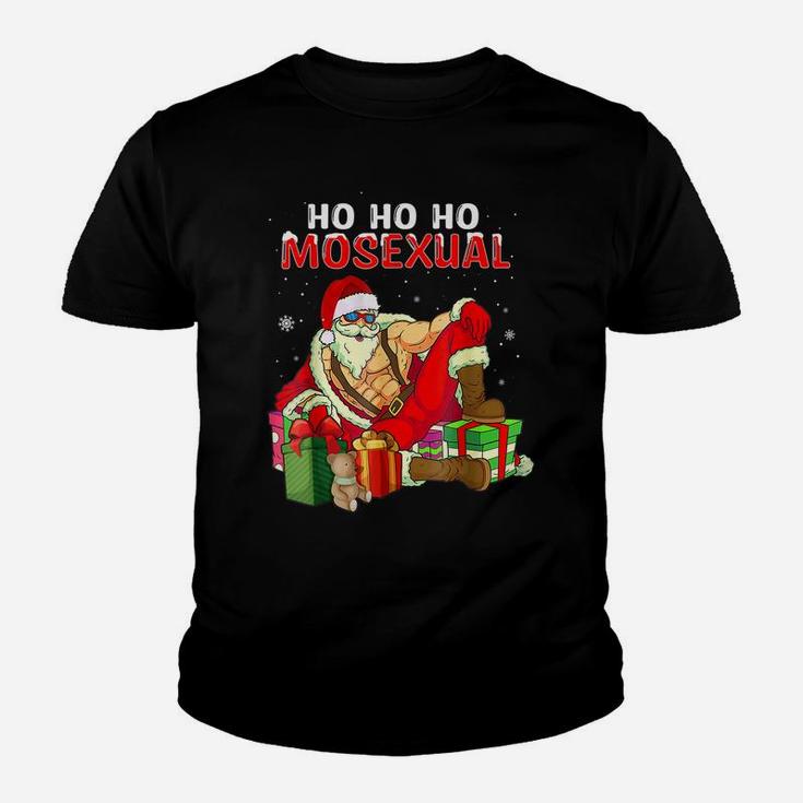 Ho Ho Ho Mosexual Gay Santa Lgbt Funny Gay Pride Christmas Youth T-shirt