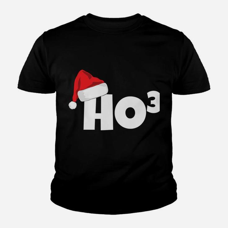 Ho3 Cubed Christmas Math Teacher Funny Idea Santa Hat Sweatshirt Youth T-shirt