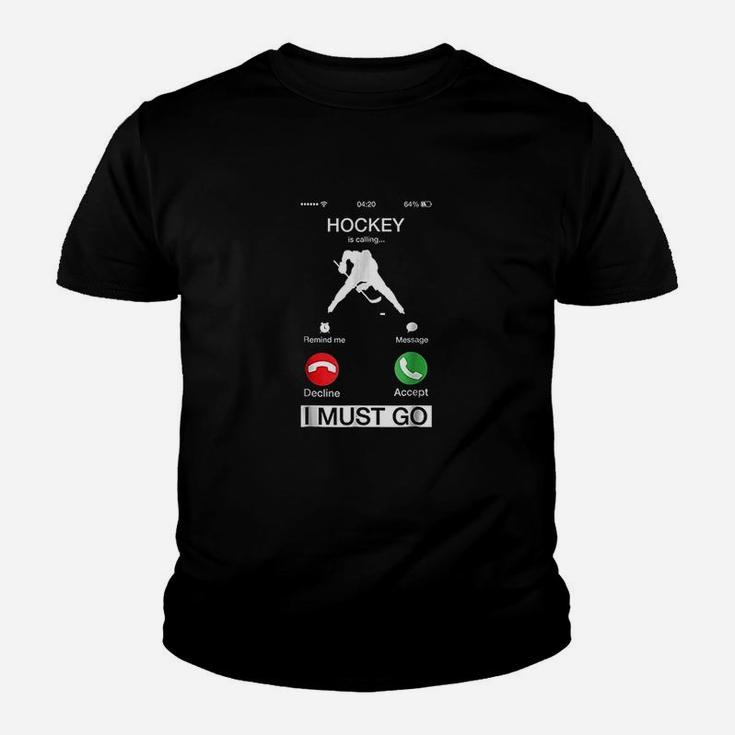 Hockey Is Calling And I Must Go Funny Phone Screen Youth T-shirt