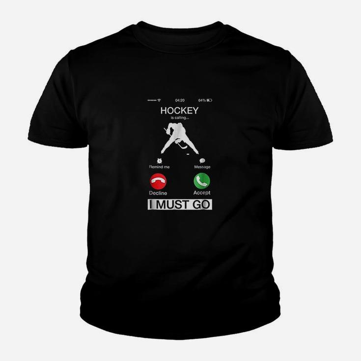 Hockey Is Calling And I Must Go Funny Phone Screen Youth T-shirt Hockey Is Calling And I Must Go Funny Phone Screen Youth T-shirt
