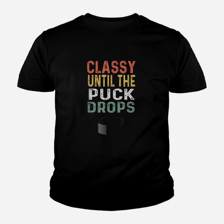 Hockey Mom Gifts For Women Retro Classy Until The Puck Drops Youth T-shirt