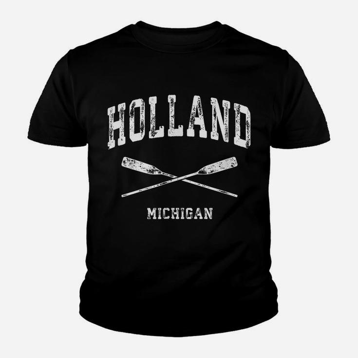 Holland Michigan Vintage Nautical Crossed Oars Youth T-shirt