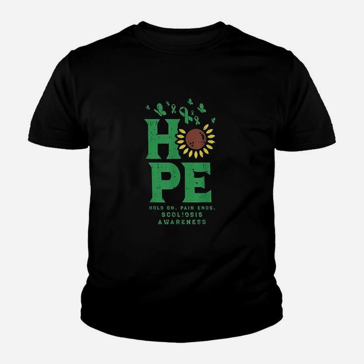 Hope Hold On Pain Ends Sunflower Youth T-shirt