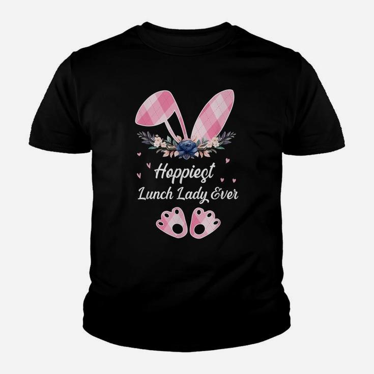 Hoppiest Lunch Lady Ever Women Easter Day Bunny Youth T-shirt